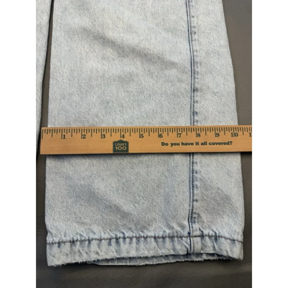 Aeropostale Women's S (2S) Lt.  Wash Blue Denim Baggy Cargo Jeans Wide‎ Leg 90s